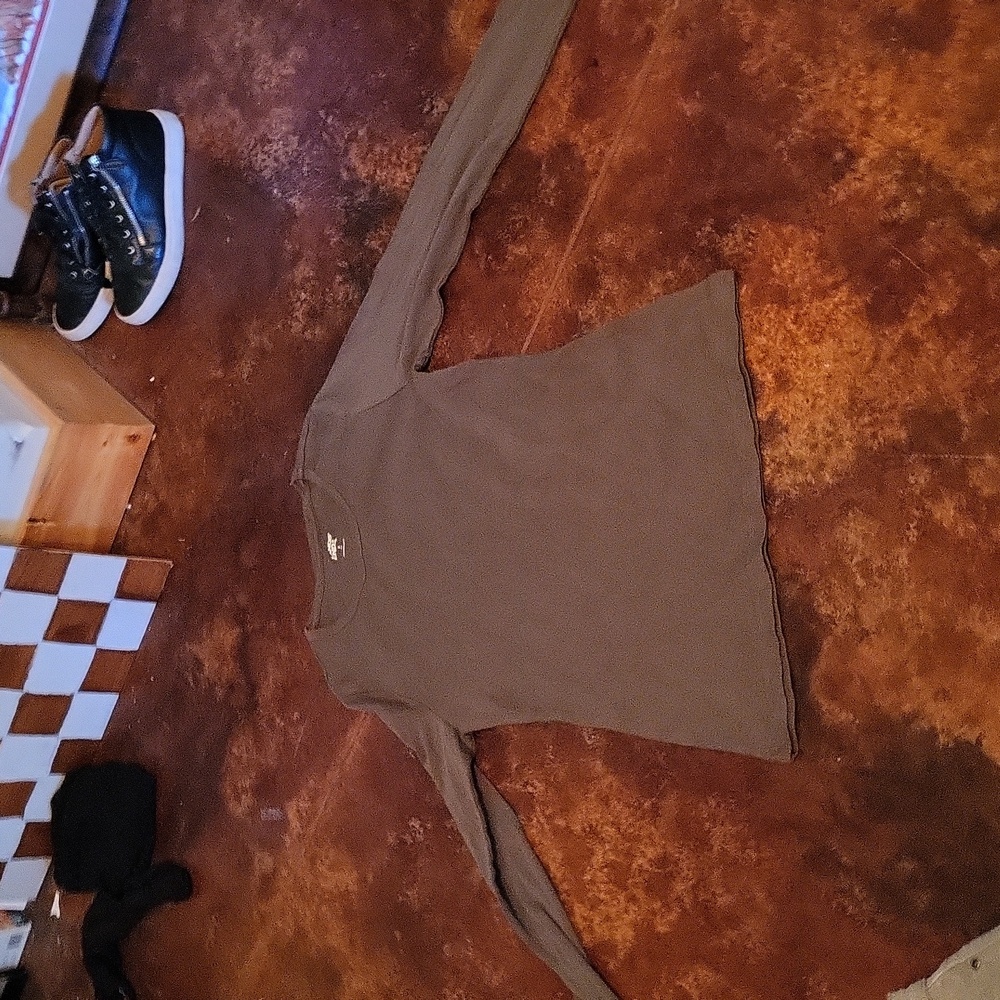 Olive Green Lands End Long Sleeve